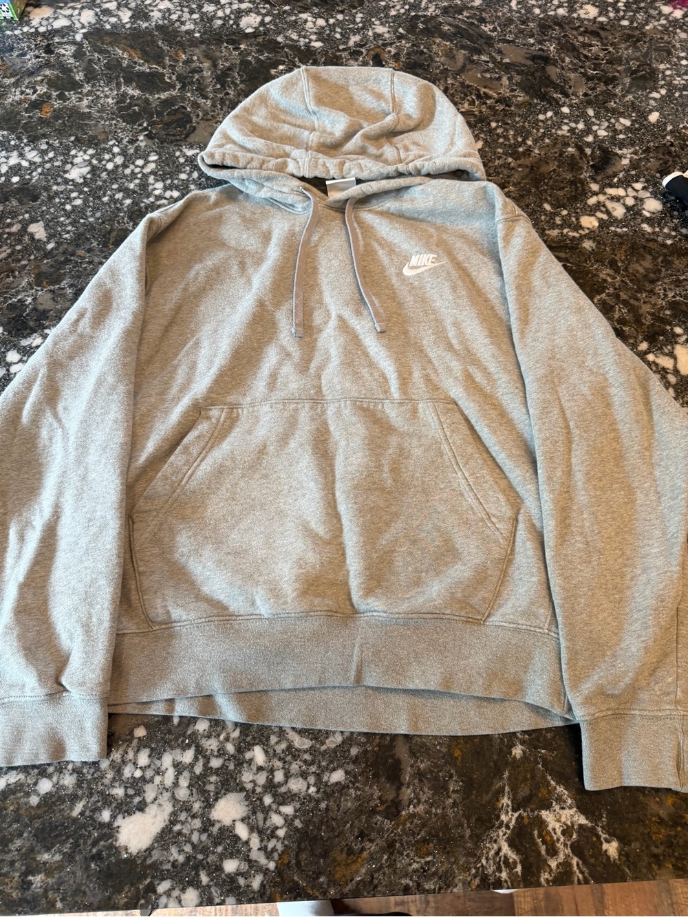 Nike Gray Fleece Lined Pullover Hoodie Size Small